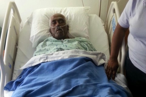 Walter Williams in the hospital.